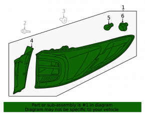 Acura RDX 19-25 Quarter Panel Left Outer Wing Light