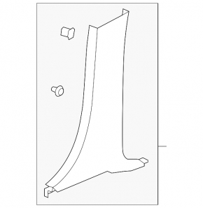 Center pillar trim lower right Chevrolet Bolt EV 22-23 black