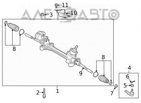 Toyota Highlander 20-22 electric steering rack