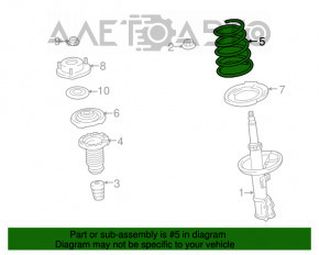 Front left spring Lexus RX350 10-15 AWD spring stiffness