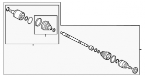 Drive axle shaft front left Kia Optima 11-15 2.4 thread defect