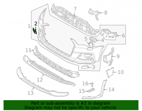 Audi A6 allroad 2025 front bumper tow hook cap