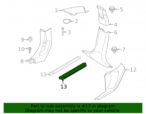 Door sill outer front left BMW X3 G01 18-21 chrome, X-LINE