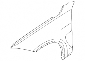 Front right wing BMW X5 F15 14-18 plastic