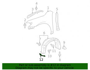 Front bumper mudguard left Toyota Camry v40