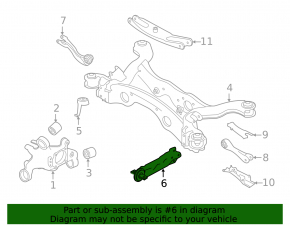 Rear left trailing arm Infiniti QX30 17-19 FWD