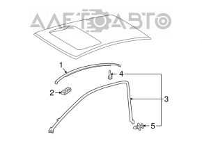 Front right windshield seal for Toyota Solara 2.4 04-08