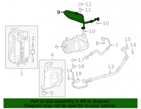 Air conditioning pipe compressor-heater BMW 3 G20 19- 2.0T