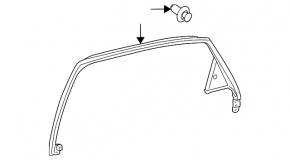 Frame inner door rear left Lexus RX350 RX450h 10-15