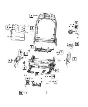 Lumbar Support Cushion Driver Seat Jeep Compass 17-