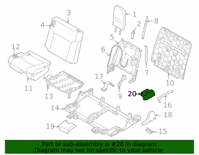 Rear seat runner plug, 3rd row, rear right, Mitsubishi Outlander 22-25