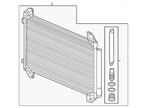 Air Conditioner Radiator Condenser Acura MDX 14-18
