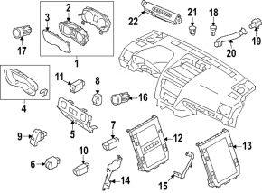 Subaru Forester 25-26 hazard warning light button