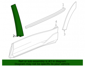 Door trim, side rear right, Chevrolet Equinox EV 24-26