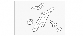Center pillar trim upper belt right Hyundai Veloster 12-17