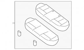 Rear row of seats 2nd row Nissan Altima 13-14 velor black