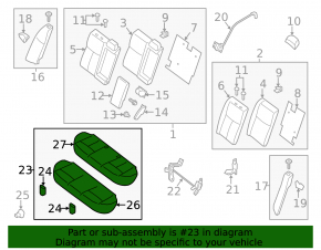 Rear row of seats 2nd row Nissan Altima 13-14 velor black