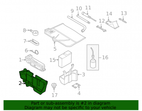 Foam plastic for tools Audi Q5 8R 13-16 hybrid