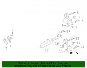 Door limiter rear right Audi A5 F5 17- 5D with overlay