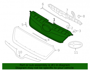 Subaru XV Crosstrek 13-17 radiator grille base