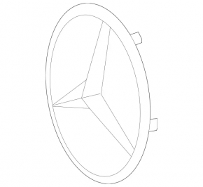 Mercedes X167 GLS 450 580 20-23 grille emblem