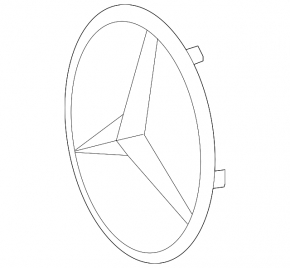 Mercedes X167 GLS 450 580 20-23 grille emblem