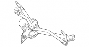 Mercedes GLC 20-22 front windshield wiper linkage with motor