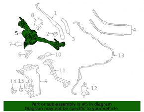 Mercedes GLC 20-22 front windshield wiper linkage with motor