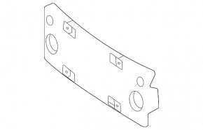 Mercedes GLC 300 20-22 front bumper license plate holder