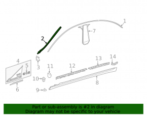 Upper right door opening seal Mercedes EQS-class V297 22-25
