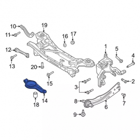 Rear left transverse control arm Ford Focus mk3 11-18