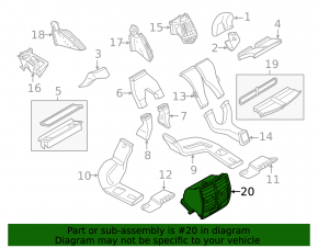Ford Escape MK3 13-19 Center Console Air Vent Scratch