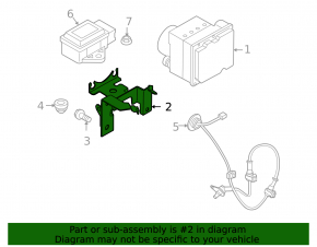Mazda CX-7 2009 ABS Bracket (AWD USA) - Bent Mount