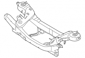 Rear subframe Lincoln MKC 15-19 FWD