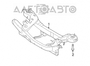Rear subframe Lincoln MKC 15-19 FWD