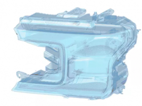 Ford F-150 18-20 right front headlight is bare, halogen, broken mounts, broken housing, cracks in the glass