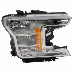 Ford F-150 18-20 right front headlight is bare, halogen, broken mounts, broken housing, cracks in the glass