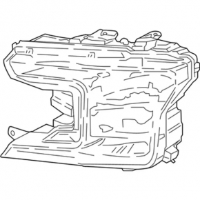 Ford F-150 18-20 right front headlight is bare, halogen, broken mounts, broken housing, cracks in the glass