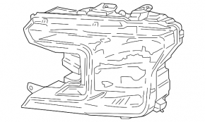 Ford F-150 18-20 right front headlight is bare, halogen, broken mounts, broken housing, cracks in the glass