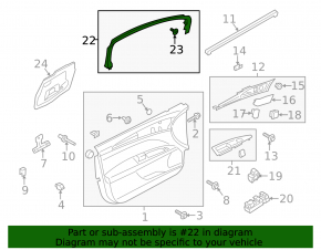 Door frame inner front left Ford Fusion mk5 13-20 scratch