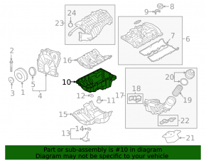 Oil pan BMW 5 G30 20-23 B46B20B 2.0T RWD