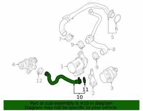 Cooling pipe from the exhaust pump BMW 4 F32/33/36 14-16 3.0