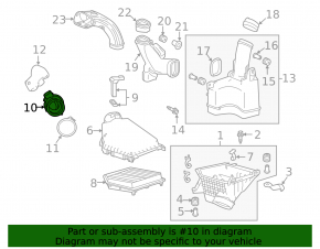 Air duct for manifold Acura TLX 15- 2.4