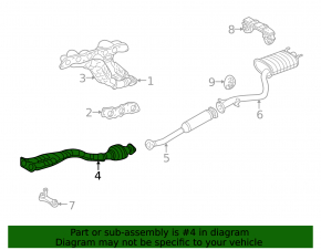 Lexus IS200 IS300 99-05 exhaust pipe with catalytic converter