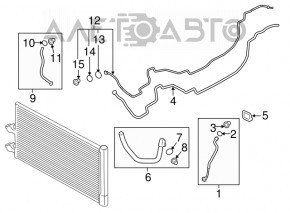 Air conditioning pipe compressor-condenser Volvo XC60 18-23
