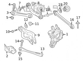 Upper rear right arm BMW 3 G20 19- front