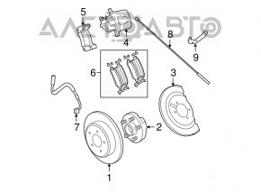 Brake Disc Cover Rear Right Dodge Journey 11-13