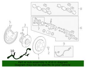 ABS sensor rear left Honda CRV 17-22 with wire