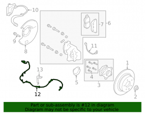 ABS sensor rear left Nissan Altima 19-24 awd