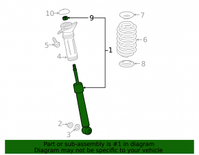 Rear left shock absorber Toyota Prius 50 19-22 AWD